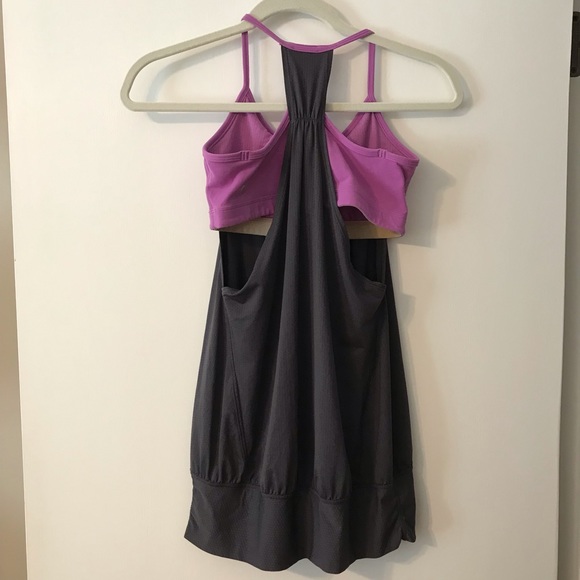 Lululemon No Limits Tank - Grey and Purple - Size 6 - Picture 2 of 5